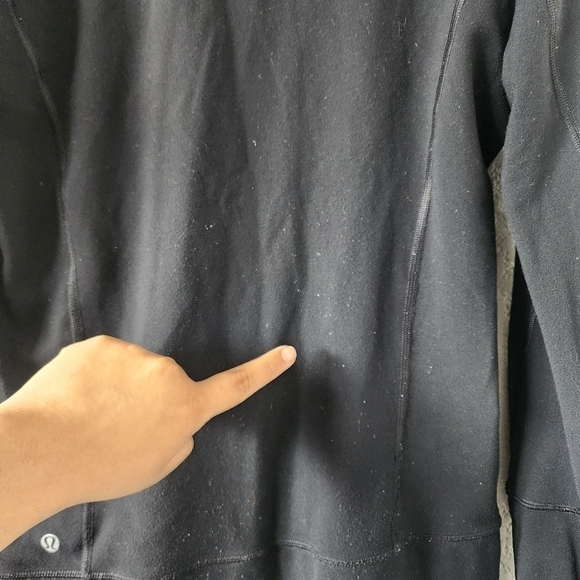 Lululemon In Stride Black Longline Cowl Neck Zip Jacket Luon Casual Yoga Gym 6 - Picture 8 of 14